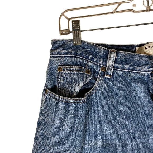 Vintage LL Bean Flannel Lined Relaxed Fit Double‎ L Jeans Size 16 Y2K Baggy Mom - Picture 9 of 10
